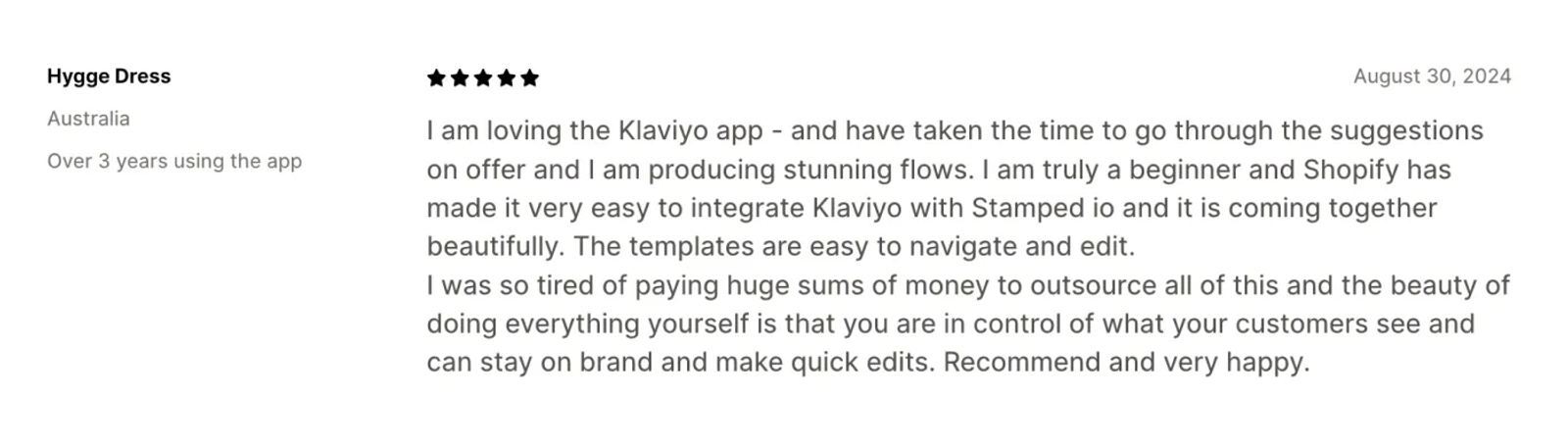 Klaviyo feedback
