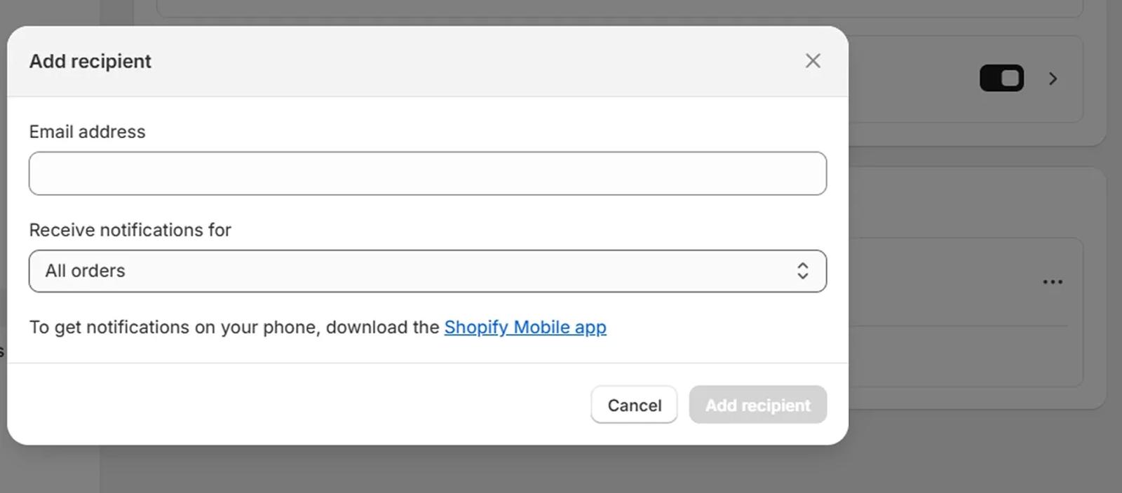 Add recipient