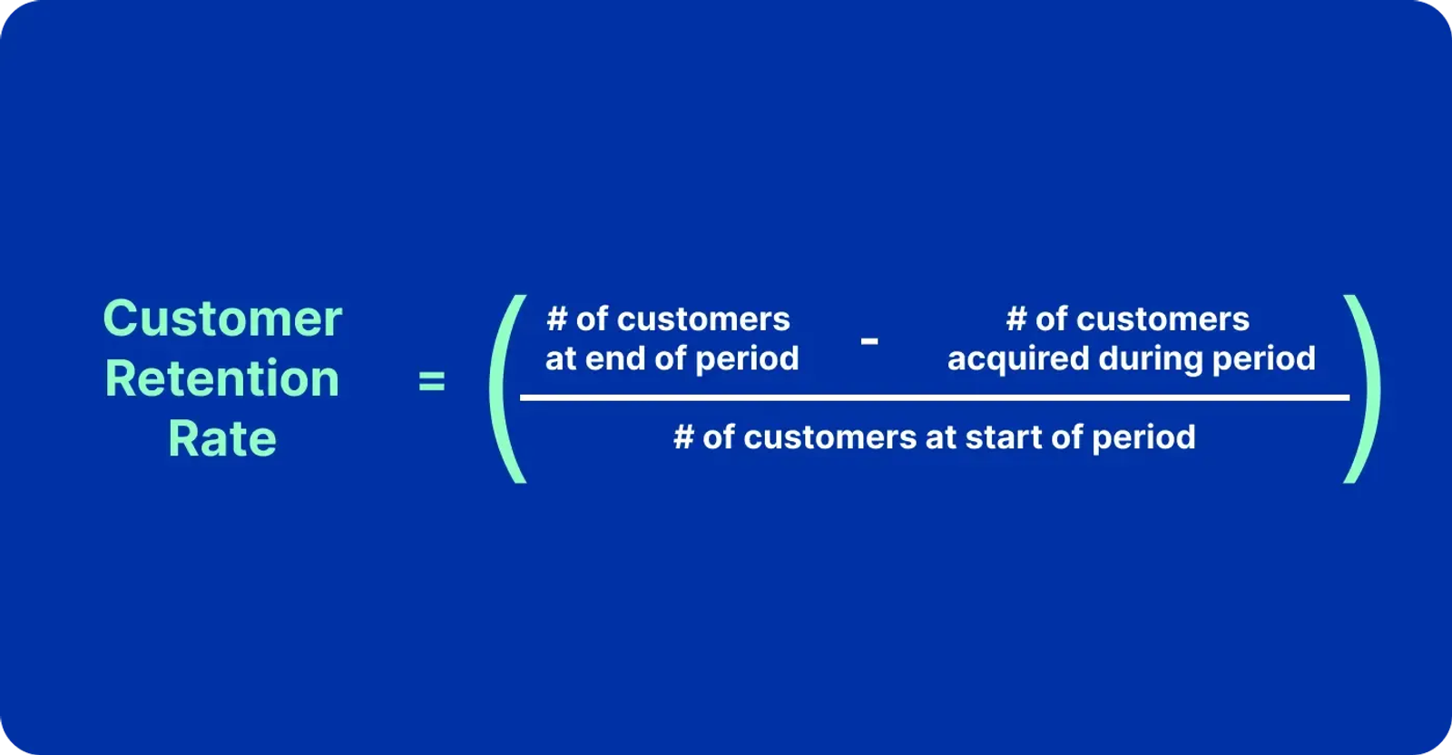 Customer retention rate