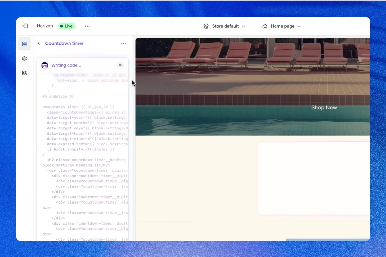 AI theme blocks generator