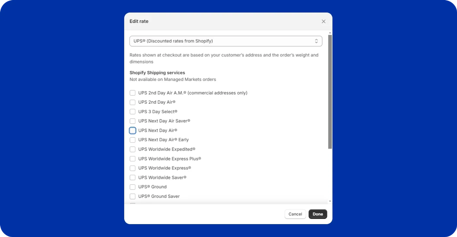  Shopify international delivery