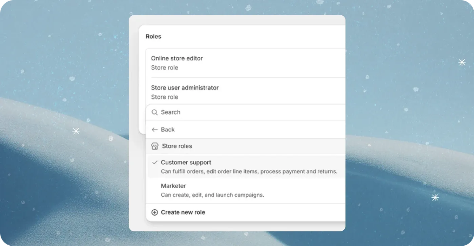 Staff access by role