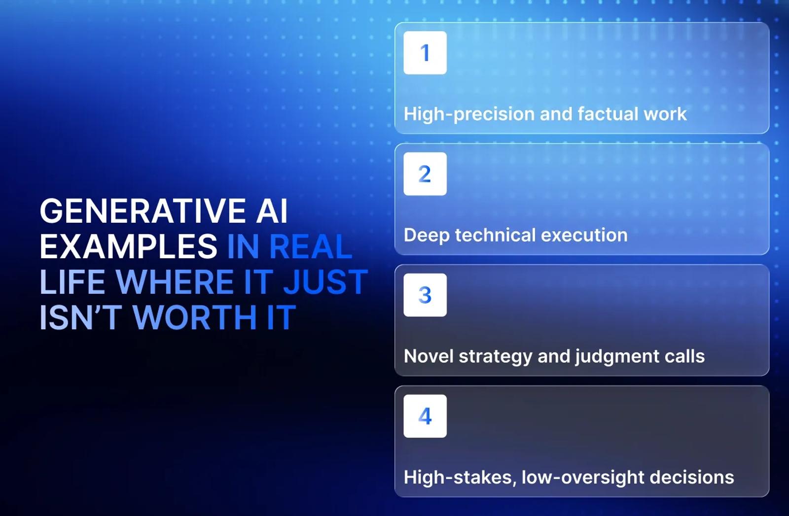 Generative AI examples in real life where it just isn’t worth it