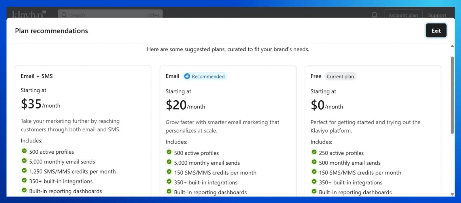 Klaviyo pricing for Shopify