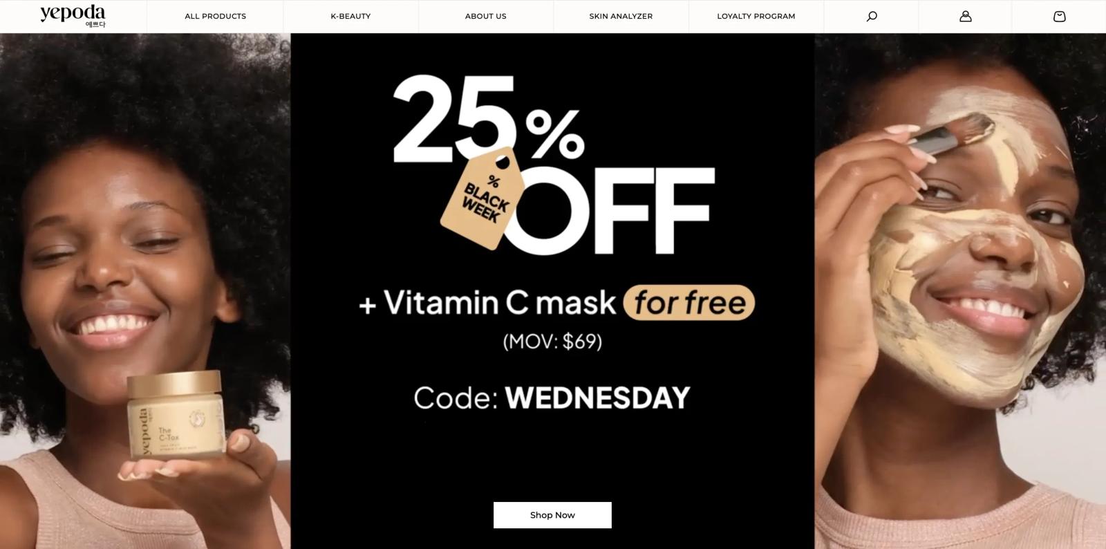 Yepoda Shopify beauty store