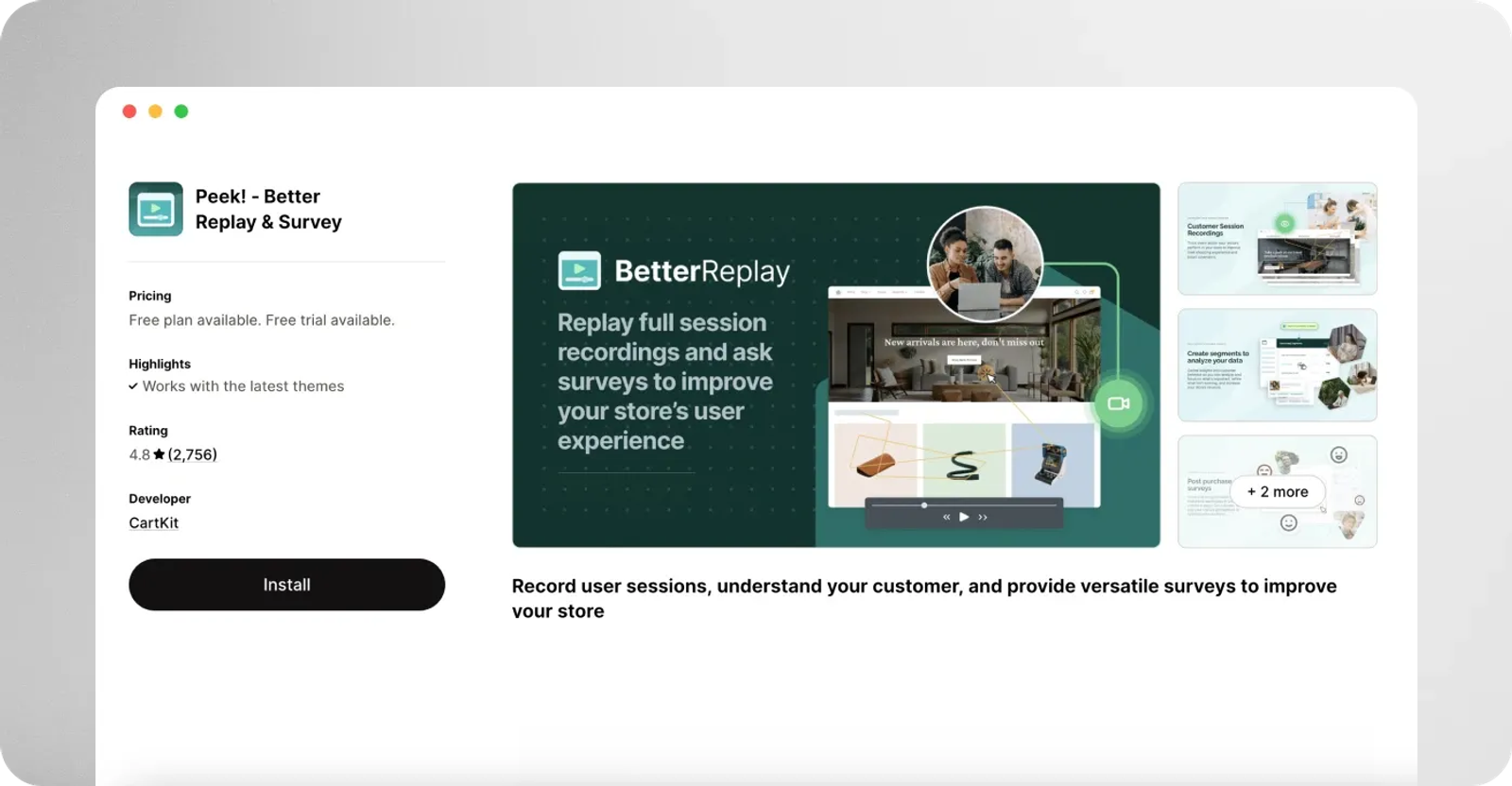 Peek Better Replay & Survey