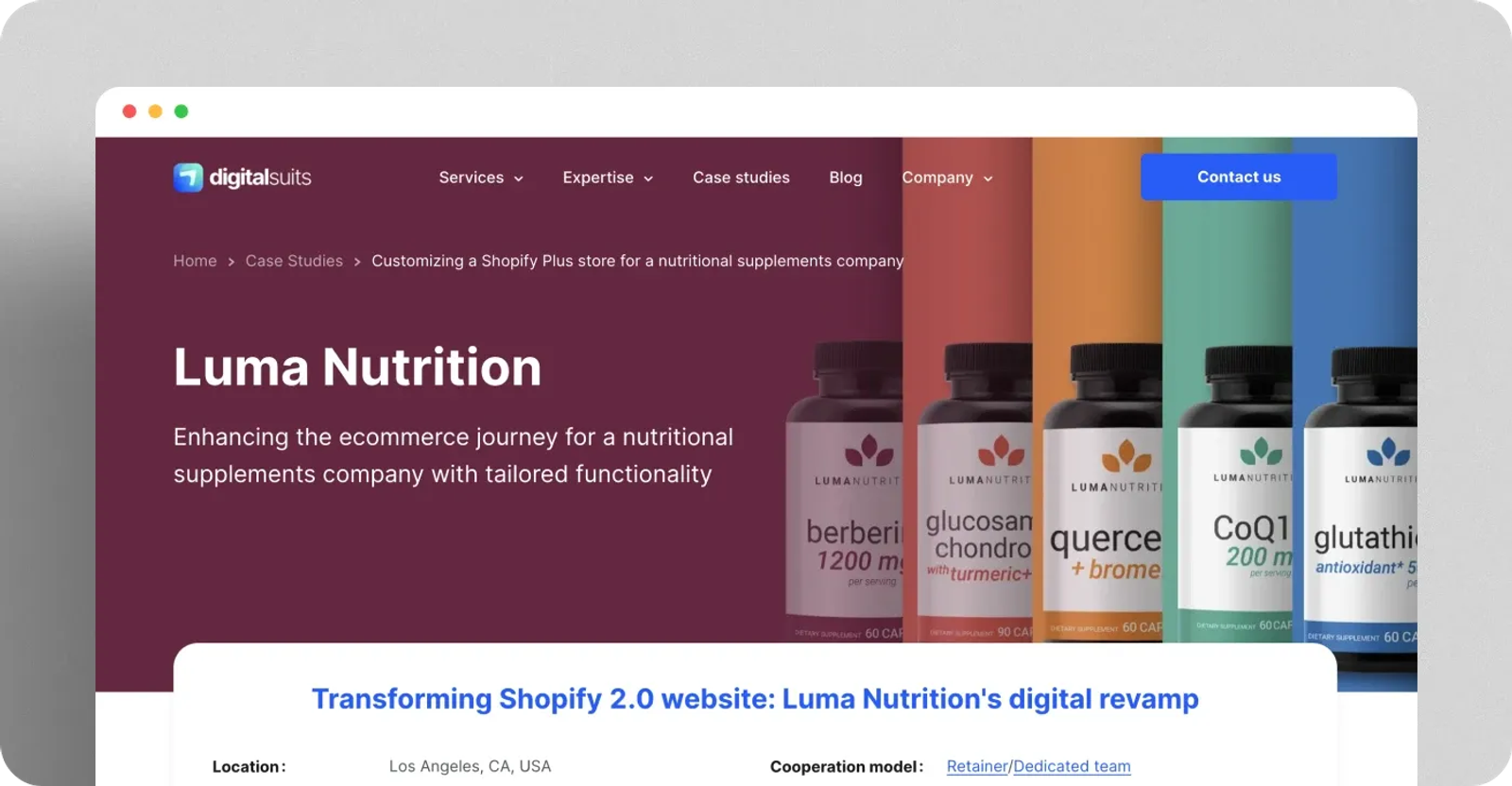 Luma Nutrition DigitalSuits' case study