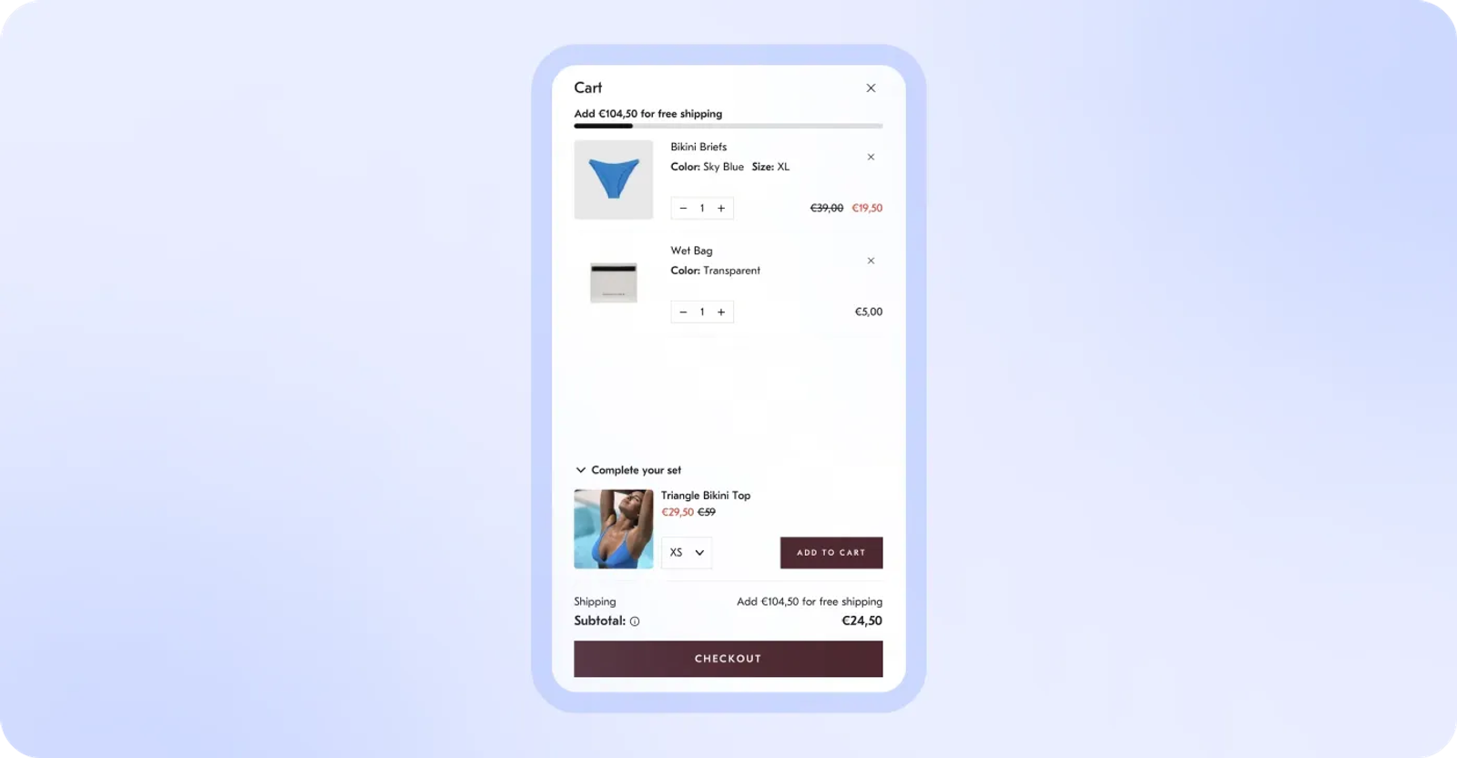 Recommendation in cart
