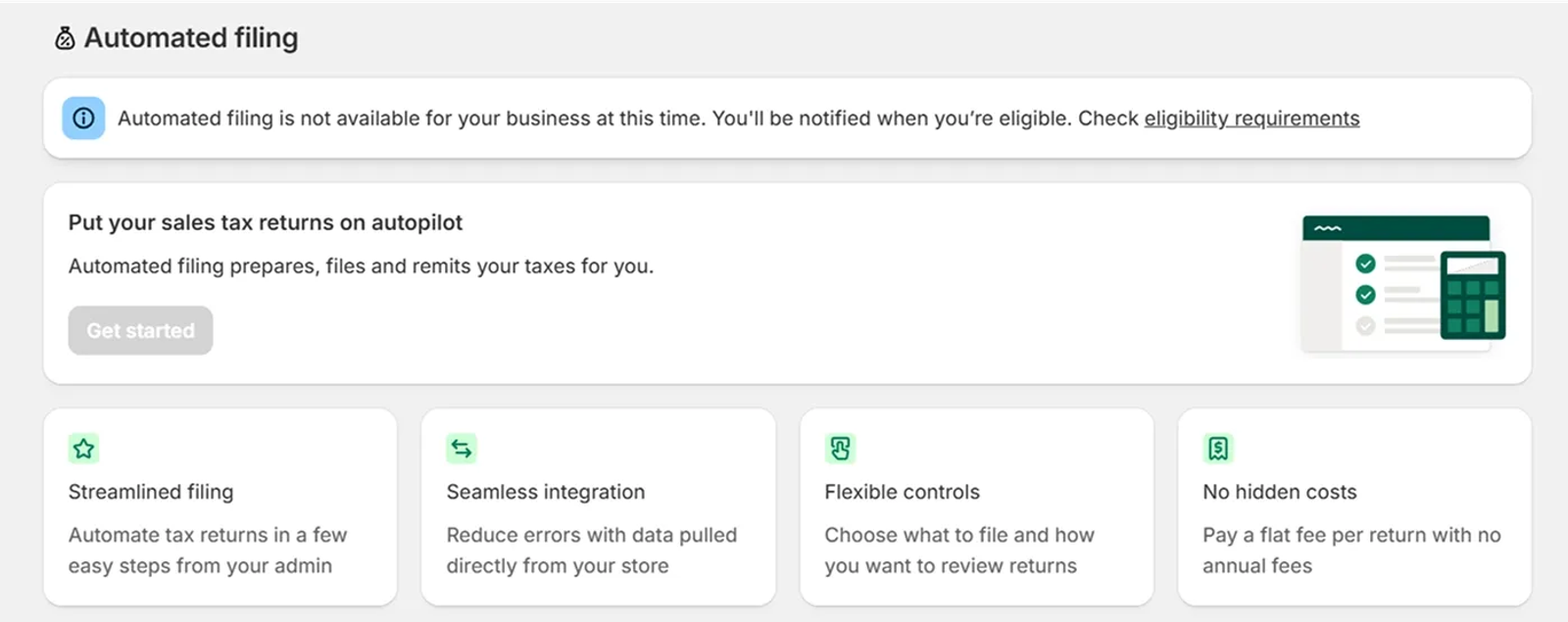 Shopify Tax automated filing