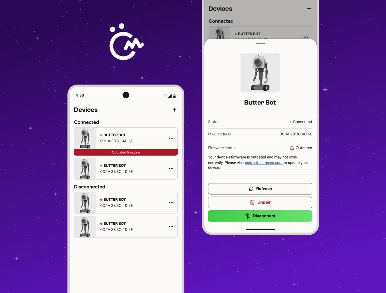 BLE app for Android for CircuitMess BLE app for Android for CircuitMess