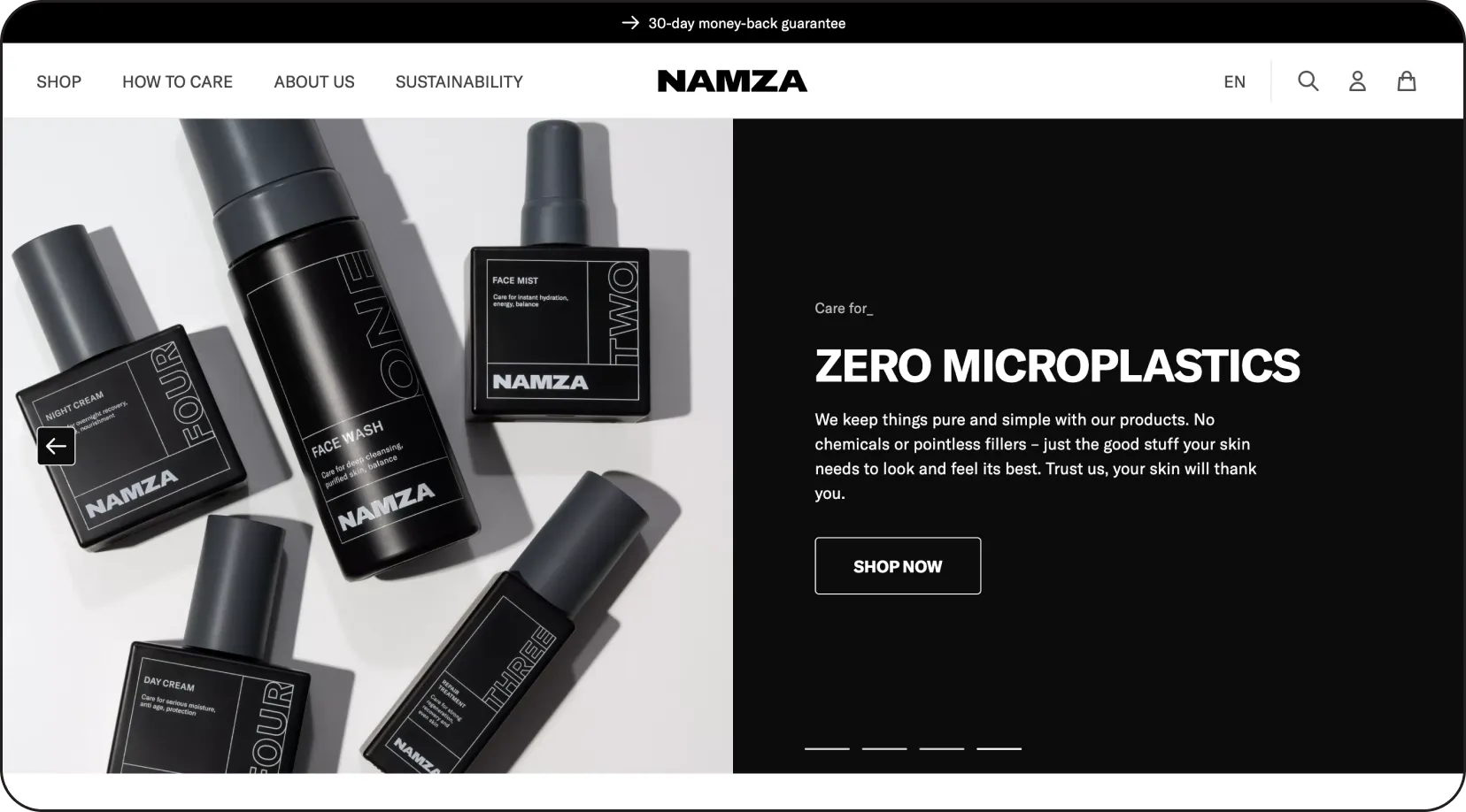 Namza About the Client section Namza About the Client section