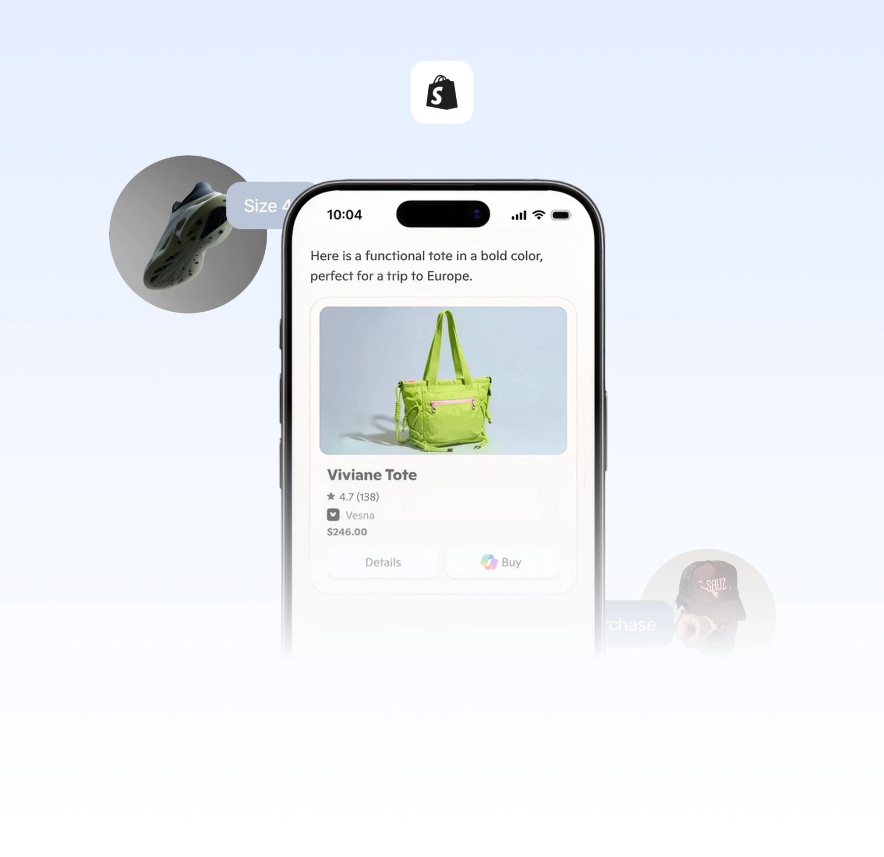 Shopify storefront on a phone Shopify storefront on a phone