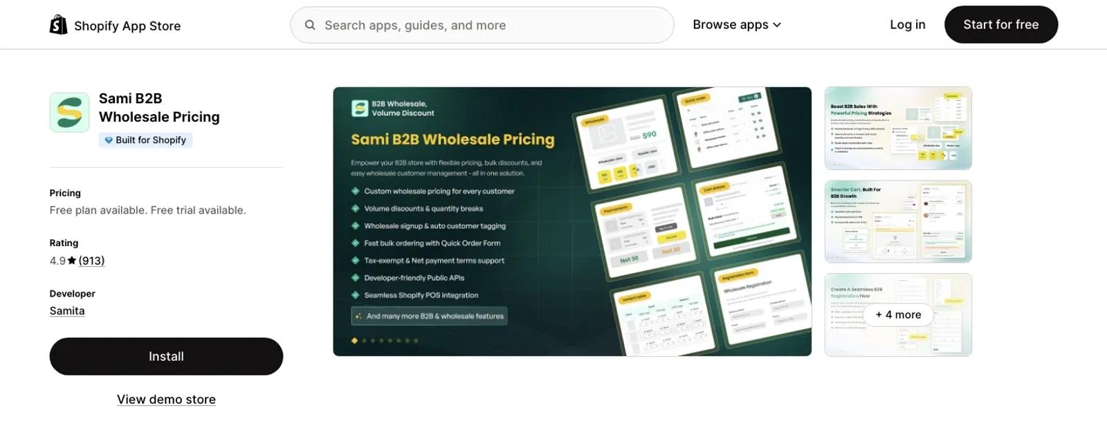 Best wholesale app for Shopify - Sami B2B Wholesale Pricing