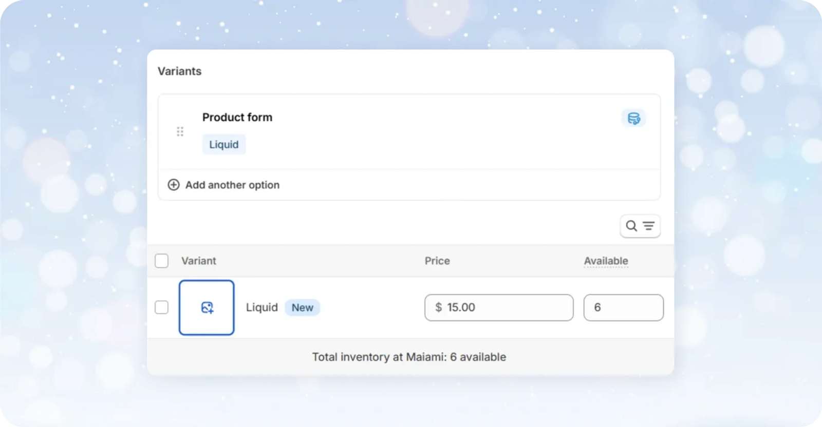 File picker on variant detail page in admin