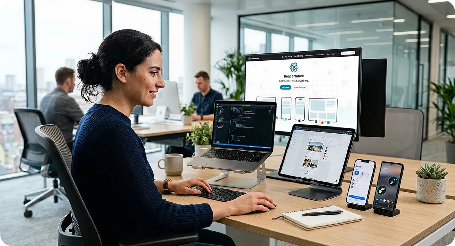 Get a mobile app that works anywhere with React Native development services