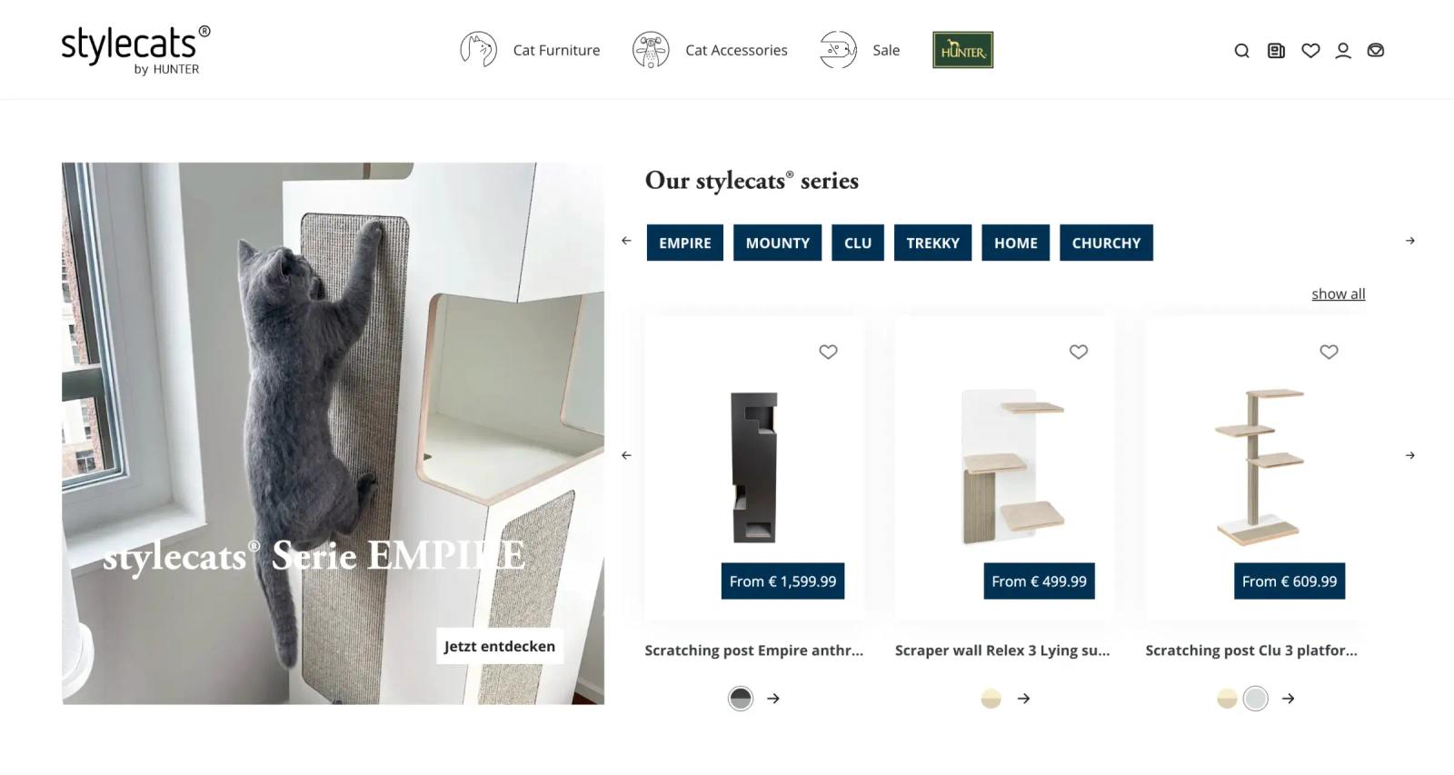 Stylecats Shopify Hydrogen page example