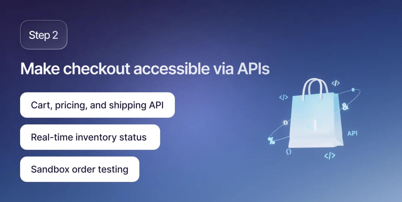 Make your checkout accessible via APIs