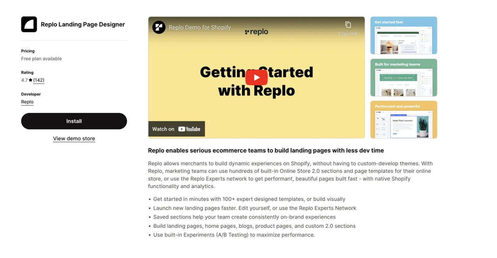 Replo Shopify app