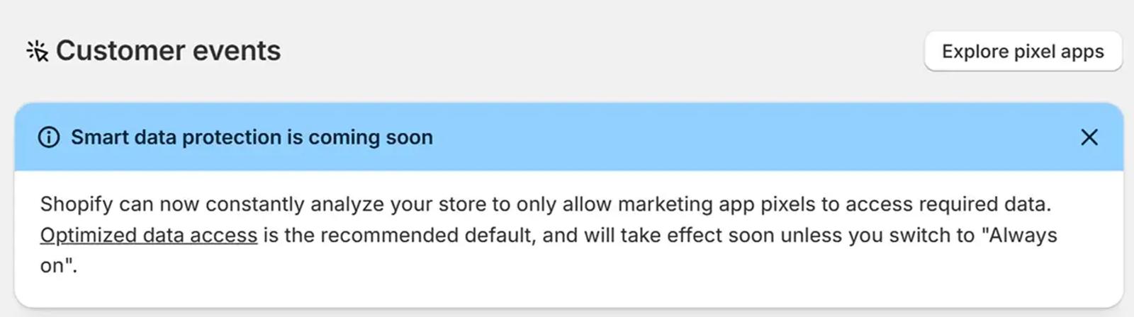 New settings to avoid pixel data oversharing