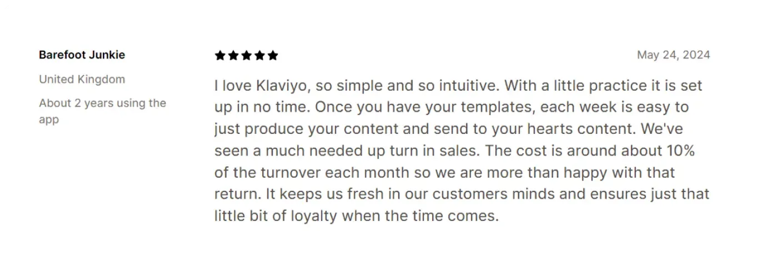 Klaviyo reviews
