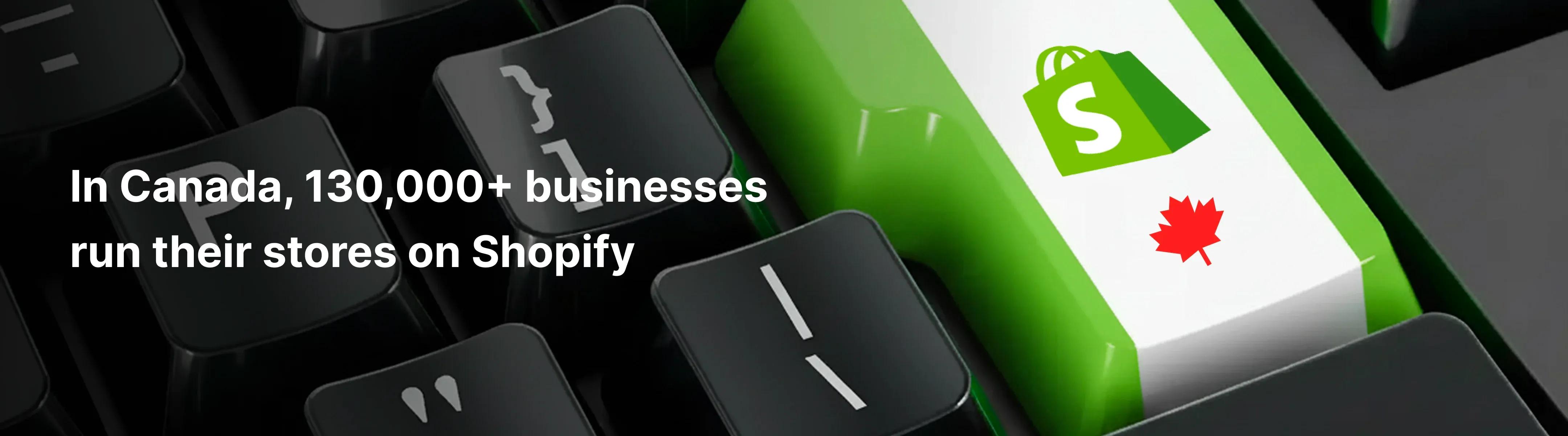 The amount of Shopify stores in Canada