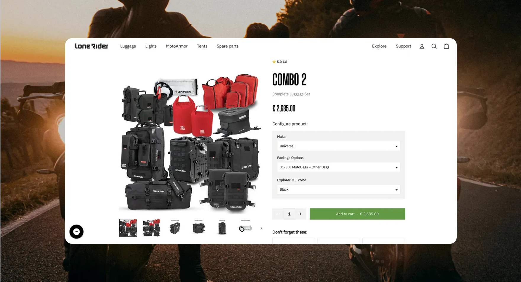 PDP improvements for motorcycle-focused equipment Shopify store PDP improvements for motorcycle-focused equipment Shopify store