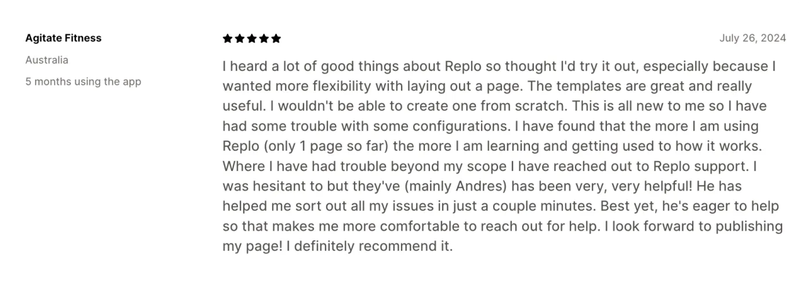 Replo feedback
