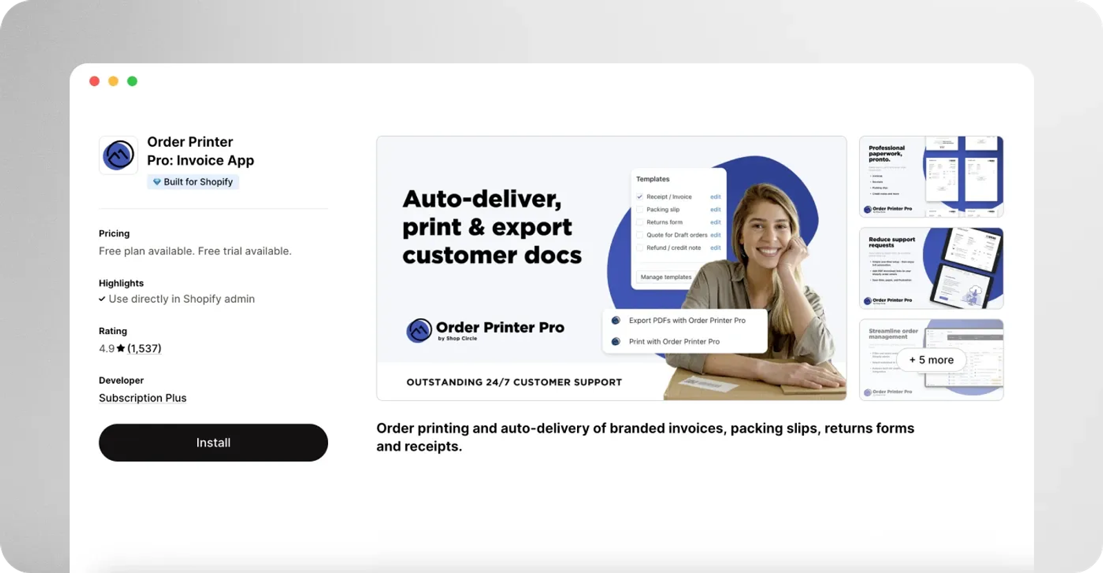 Order Printer Pro Invoice App