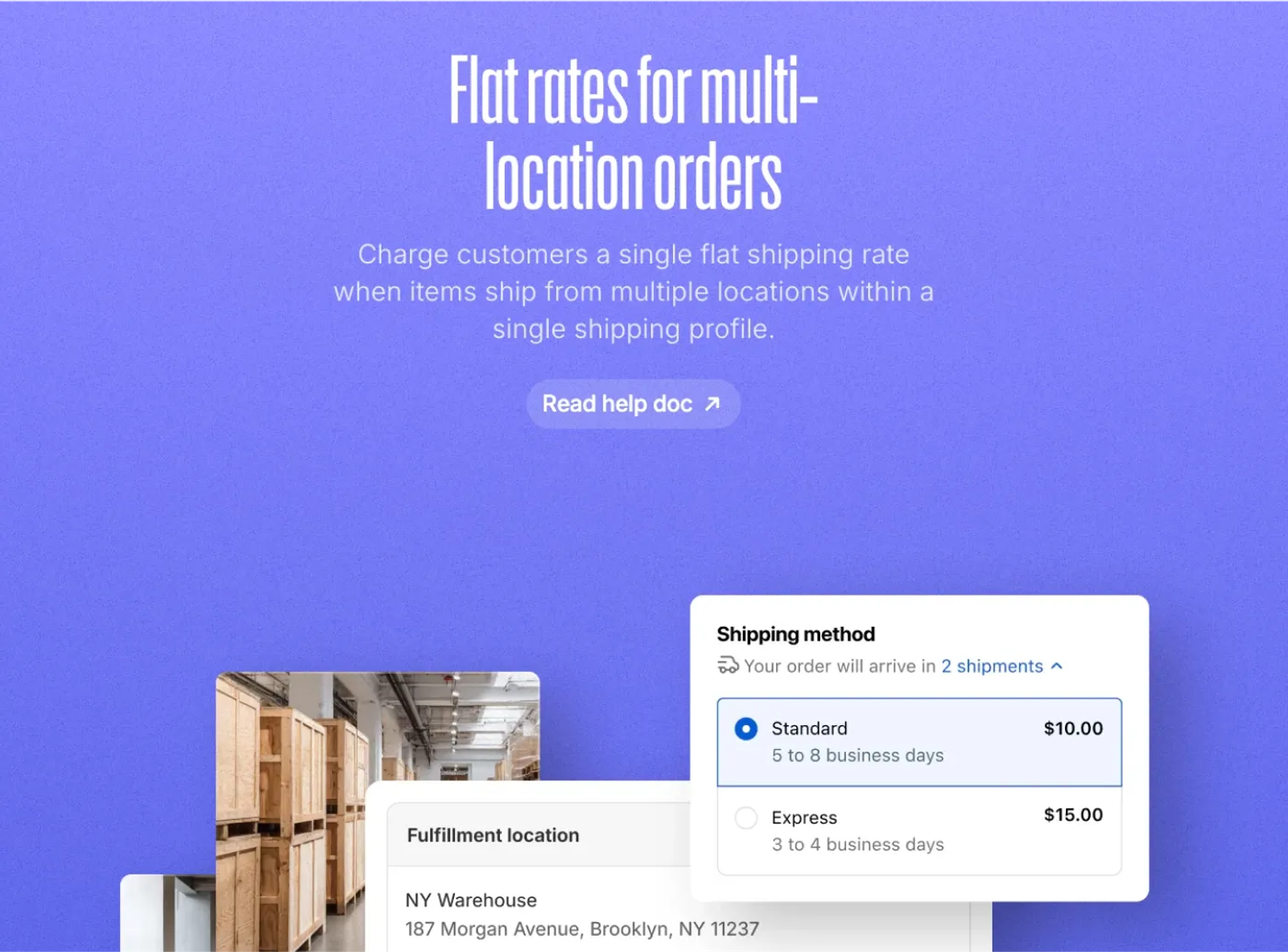 Flat rates for multi-location orders