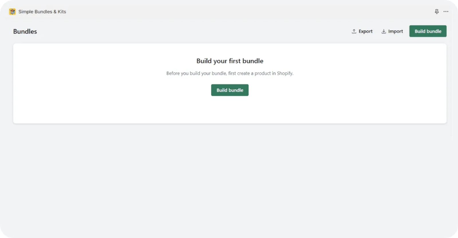 Click Build Bundle in the app menu