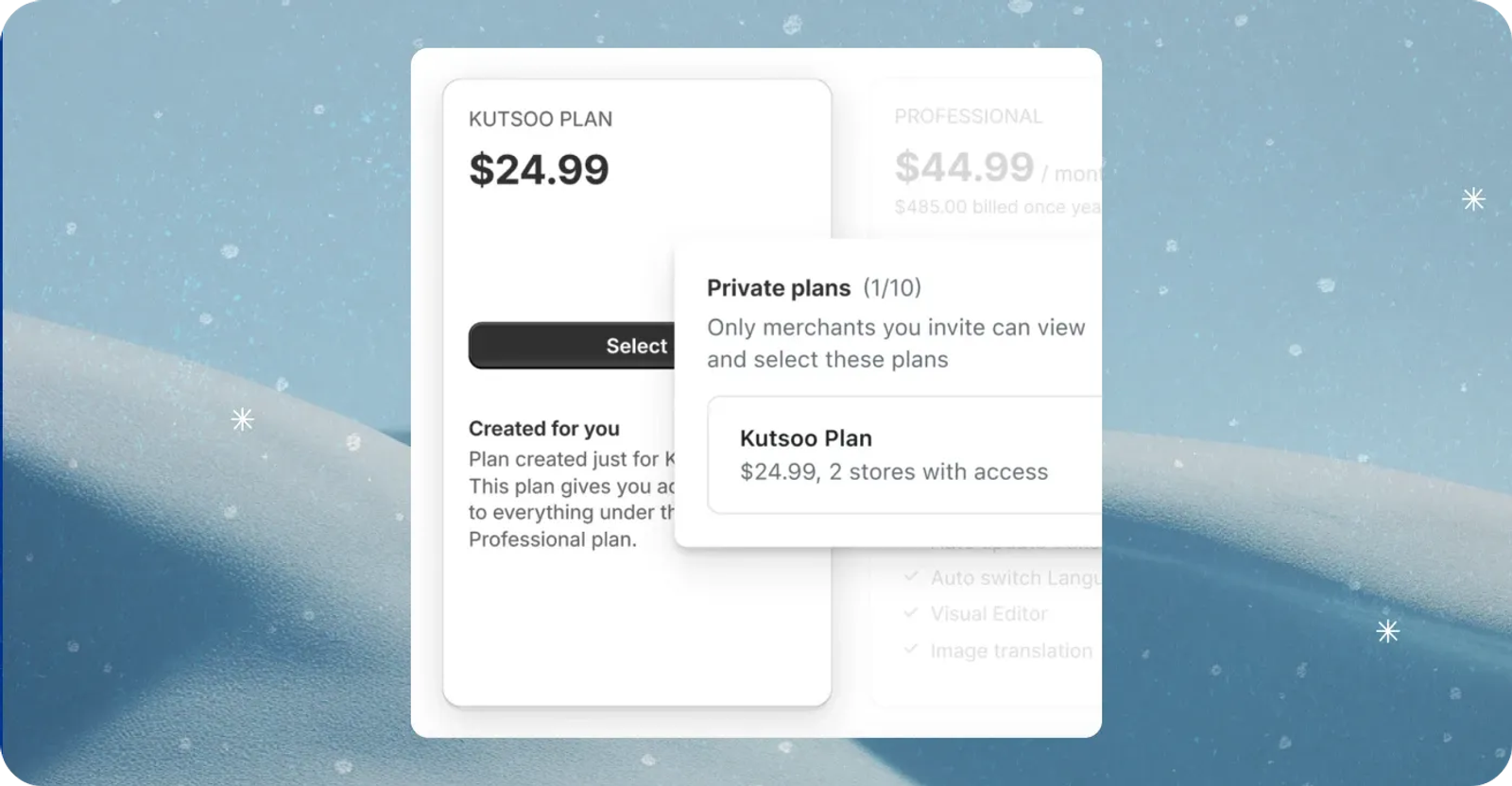 Custom pricing plans