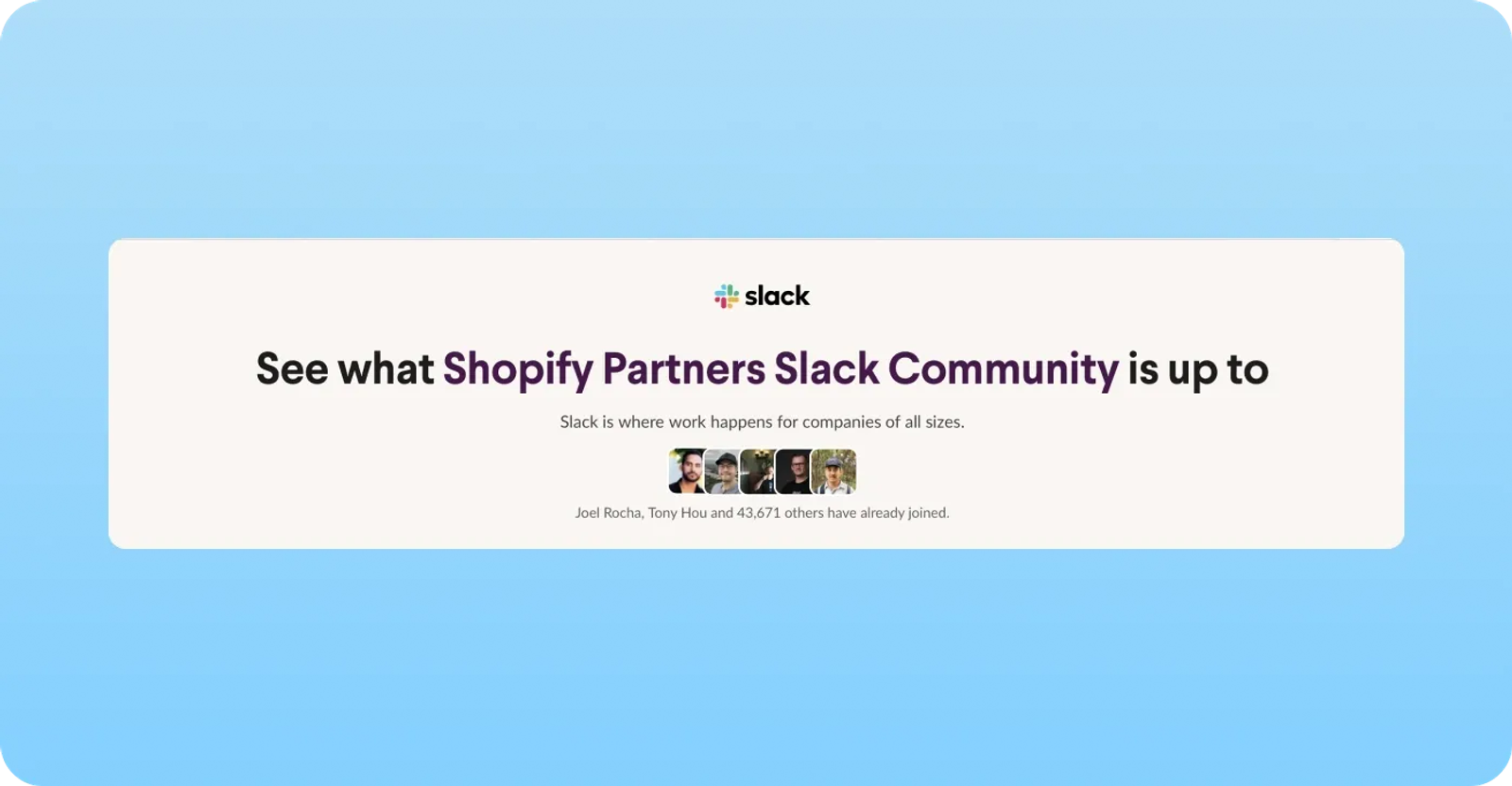 Shopify Partners - Shopify community on Slack