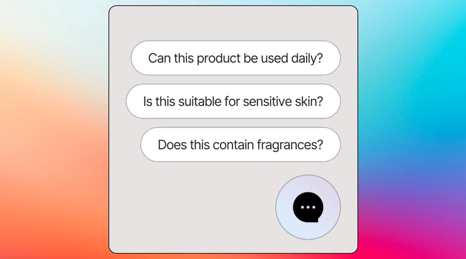 Examples of starting conversations with the Gorgias AI assistant