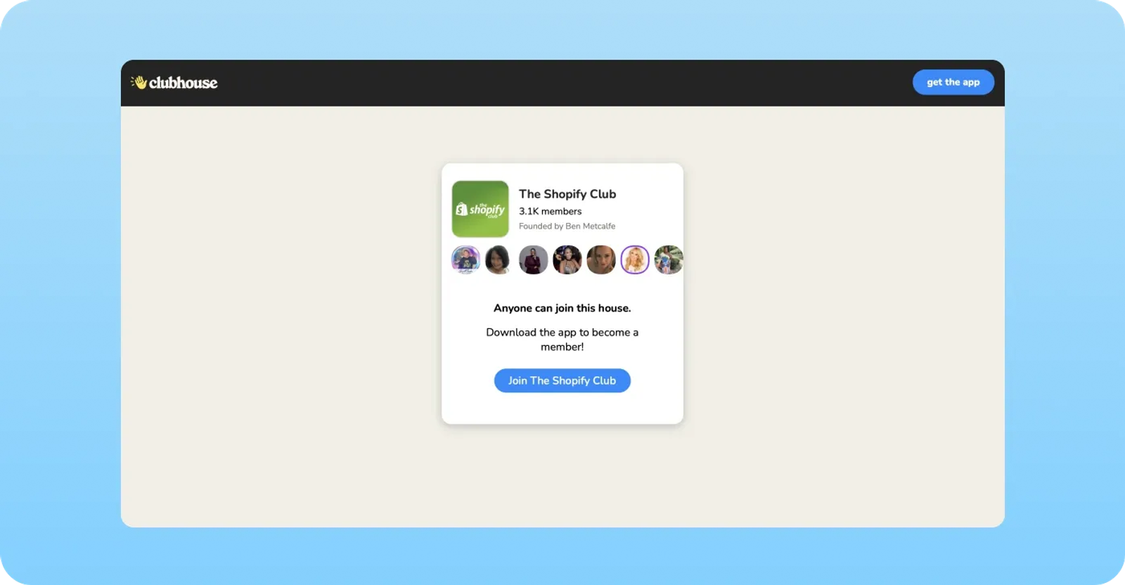 The Shopify Club - Shopify community on Clubhouse