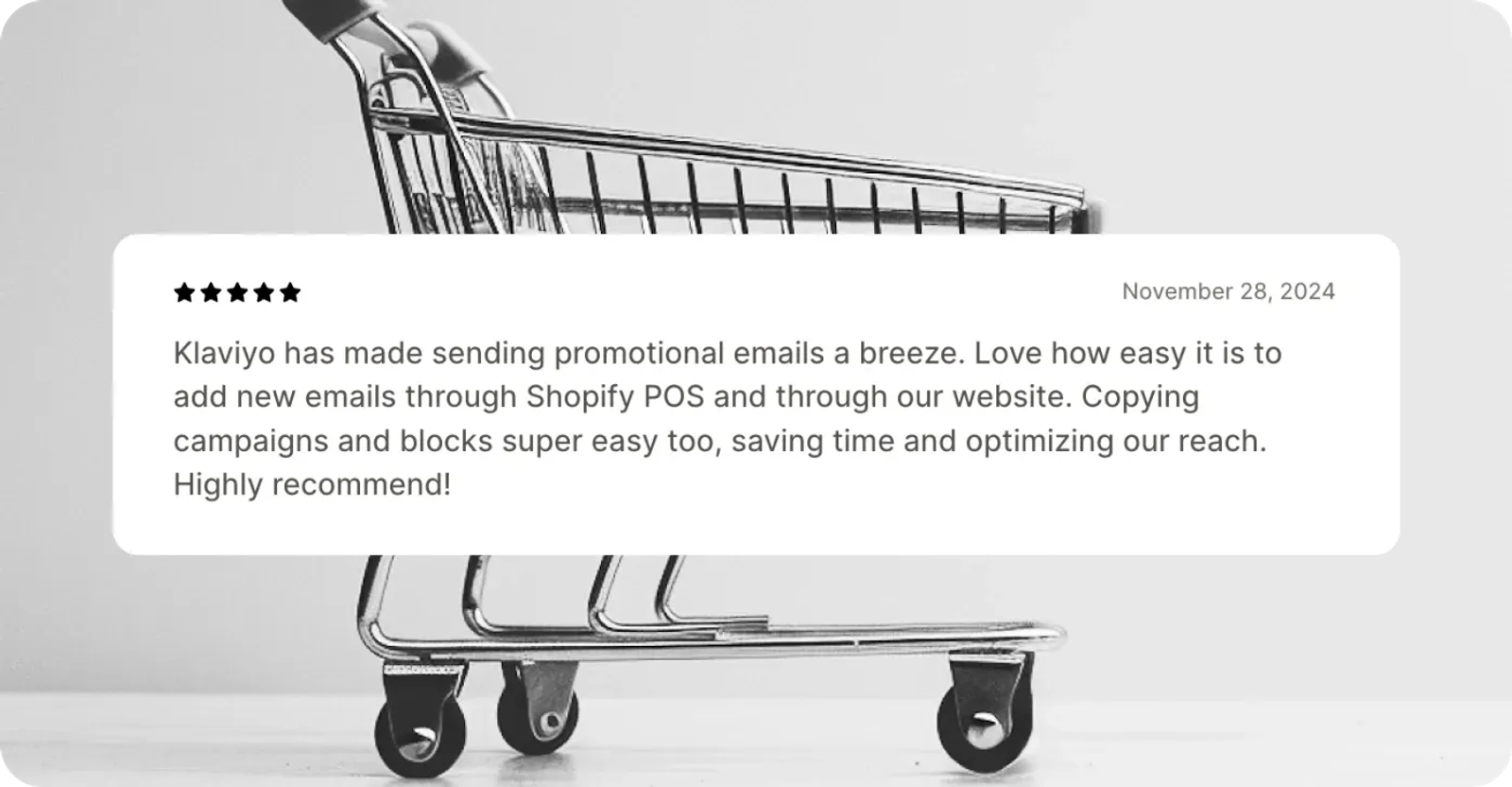 Klaviyo Customer review