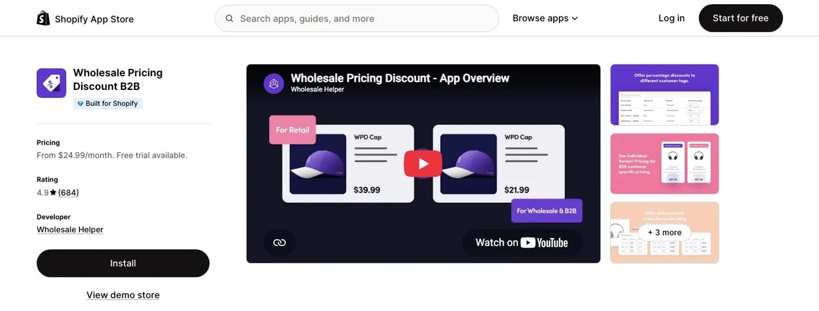 Best wholesale app for Shopify - Wholesale Pricing Discount B2B
