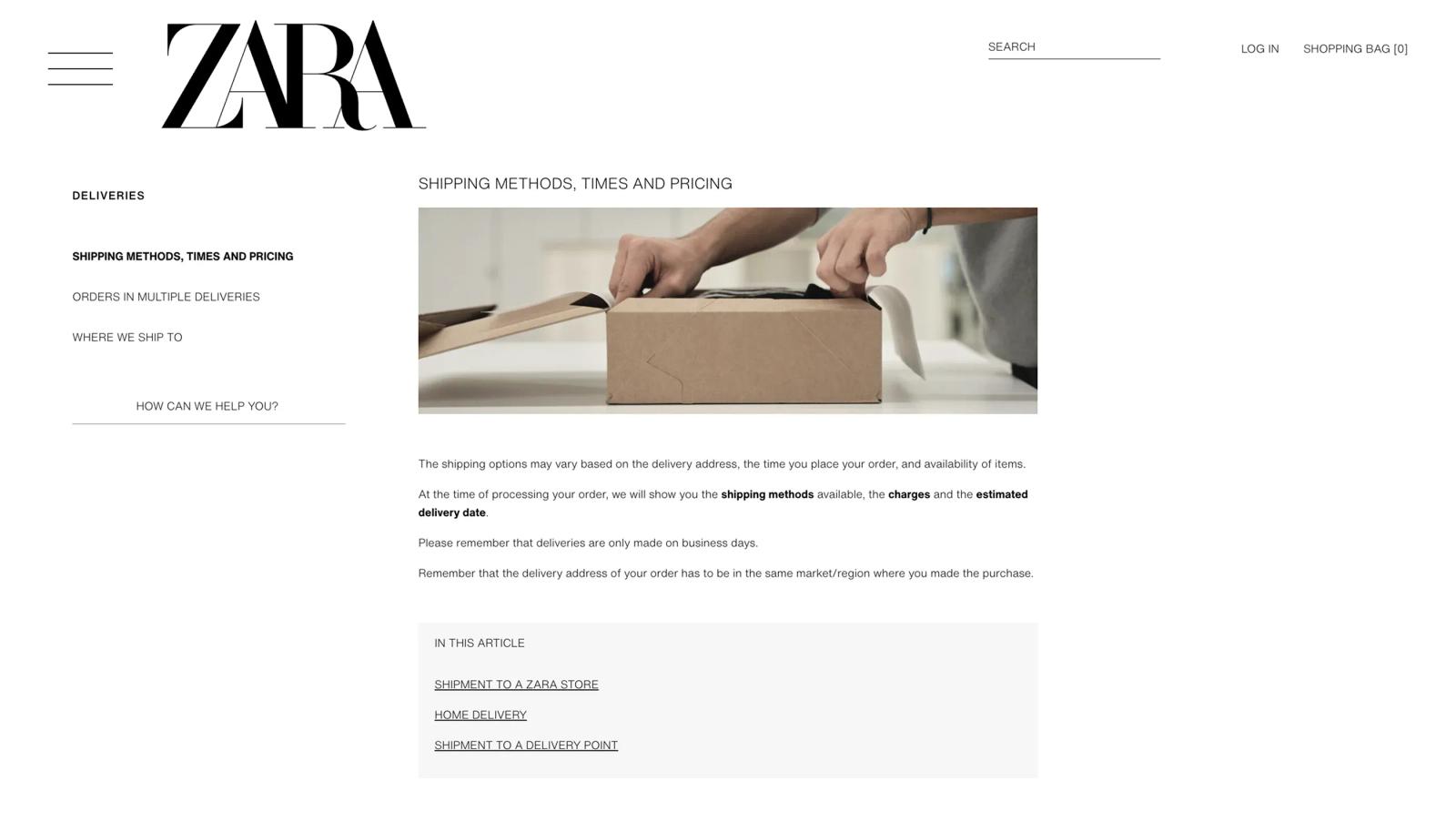 Zara hybrid shopping experience