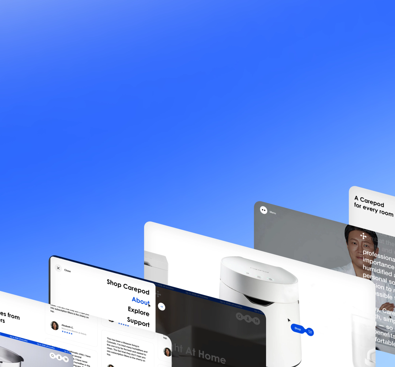 Carepod storefront collage