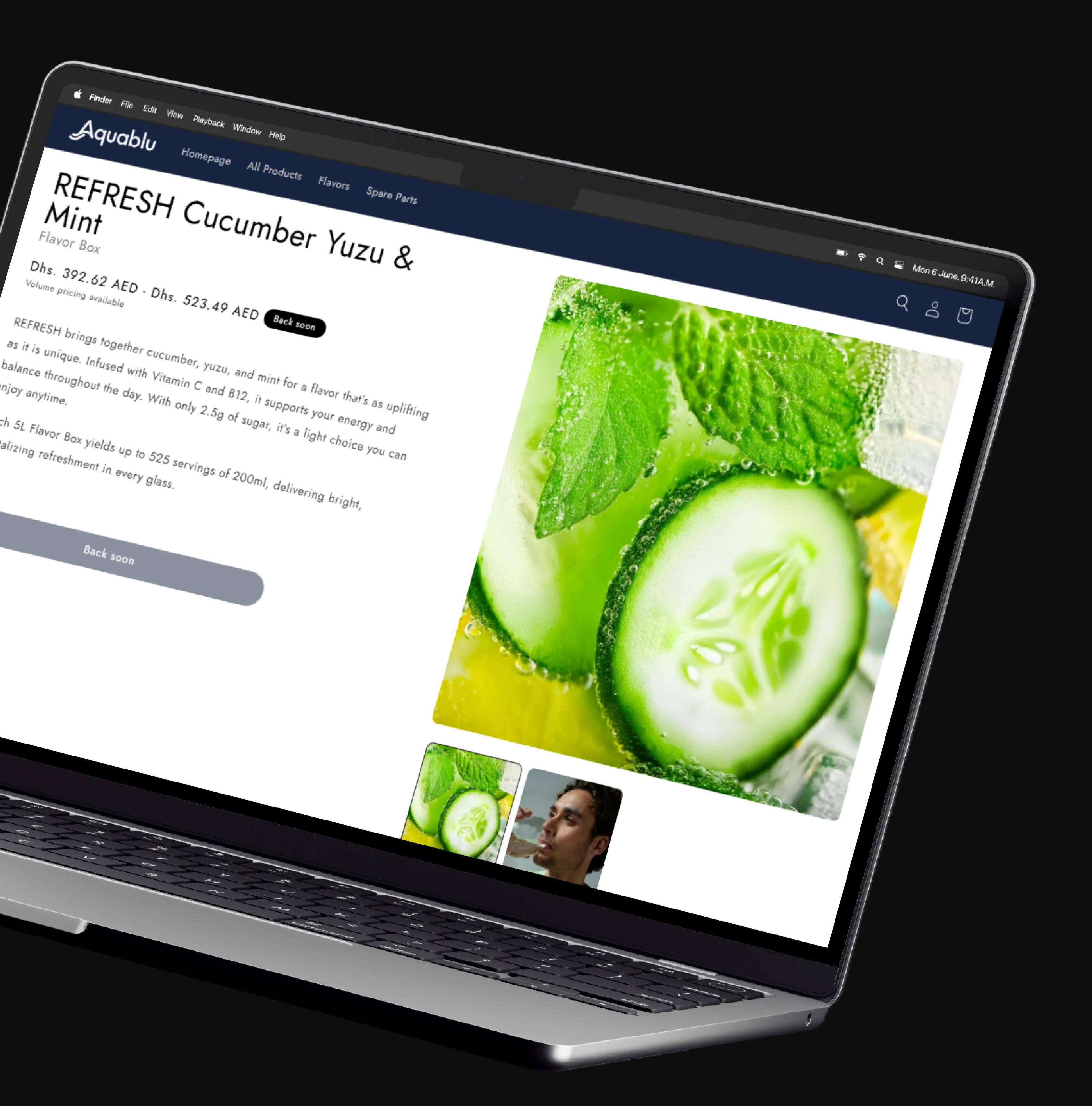 Aquablu site flavor page Aquablu site flavor page