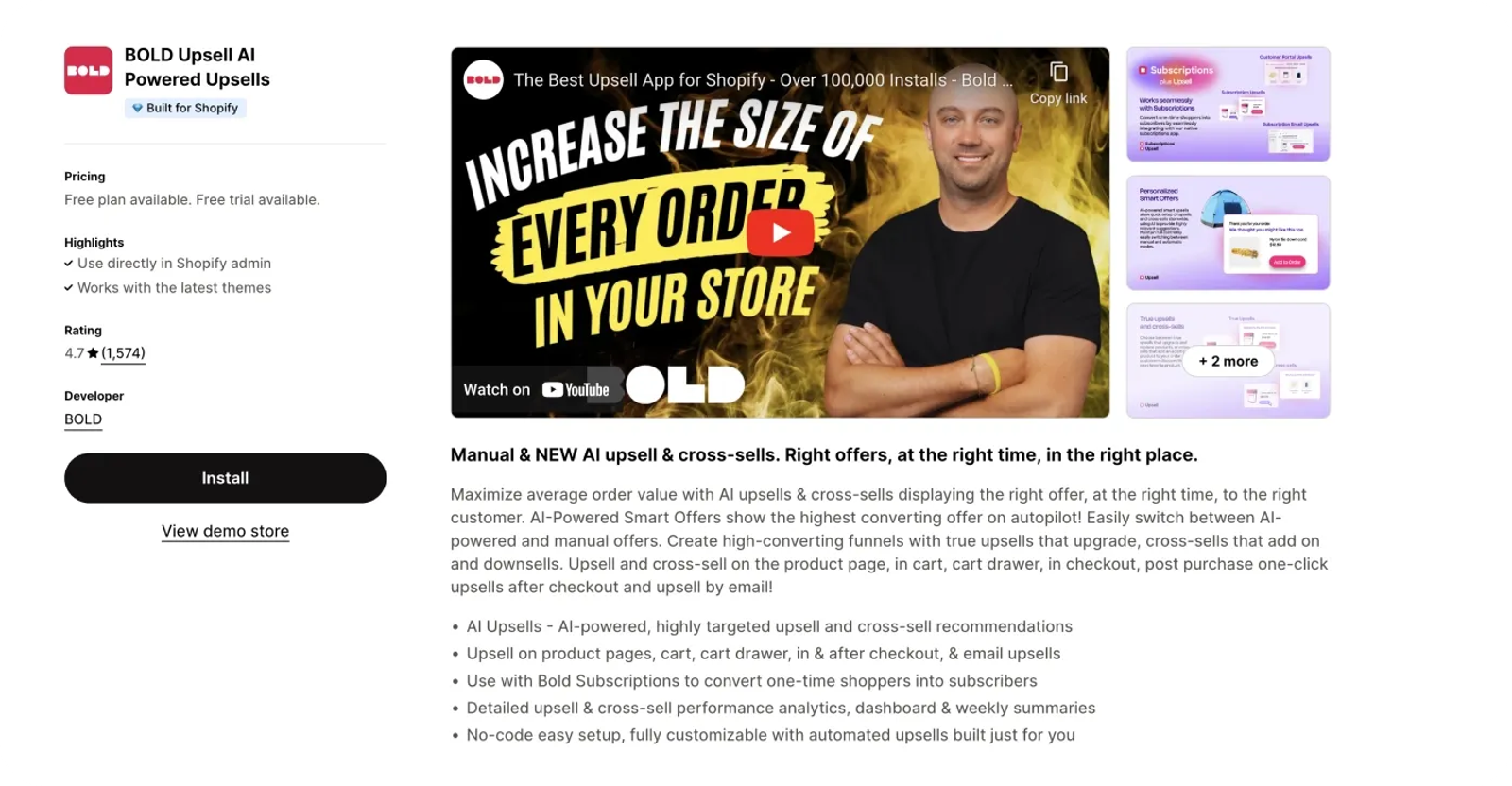 BOLD- boost sales with seamless upsell integration