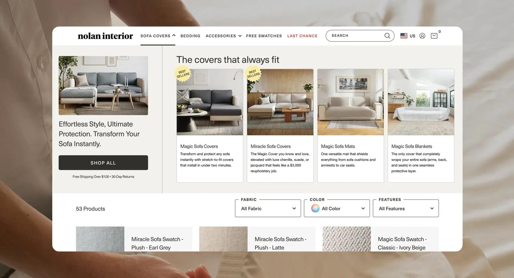 Solutions we've implemented for the Nolan Interior Shopify Plus store Solutions we've implemented for the Nolan Interior Shopify Plus store