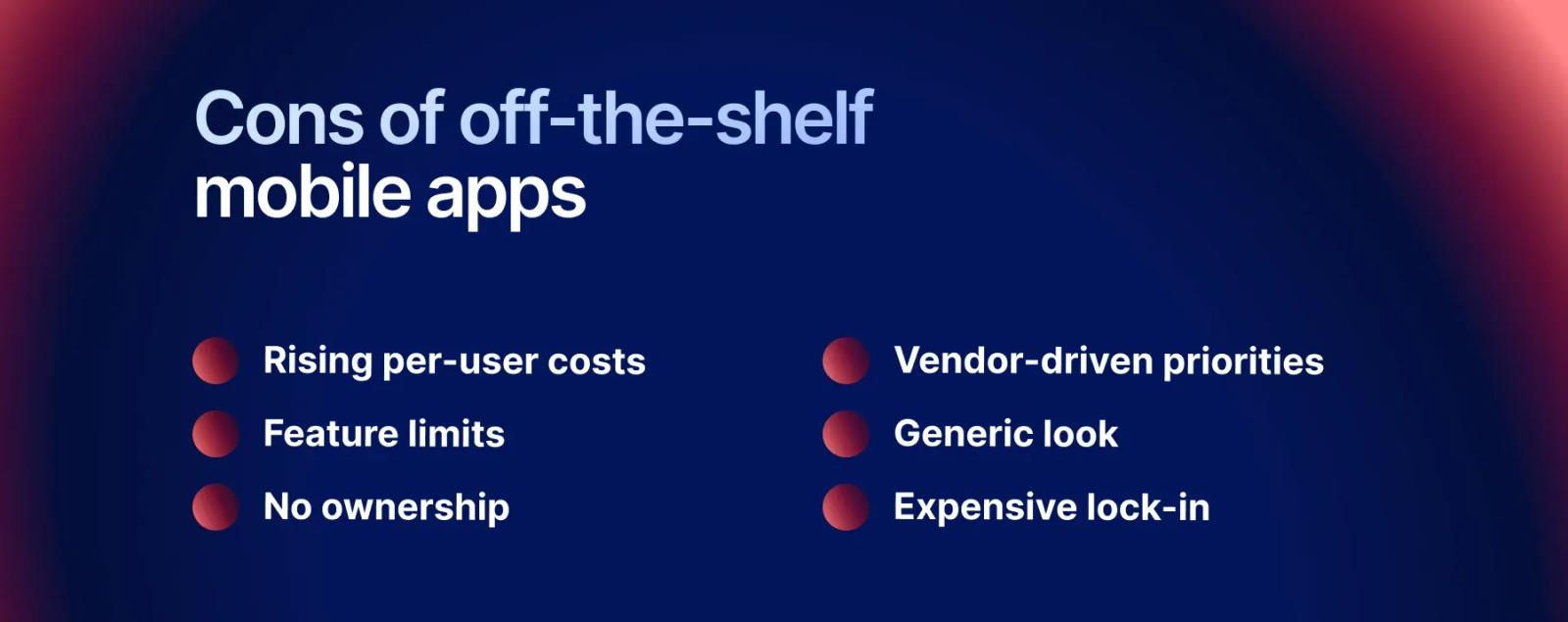 Drawbacks of off-the-shelf mobile apps
