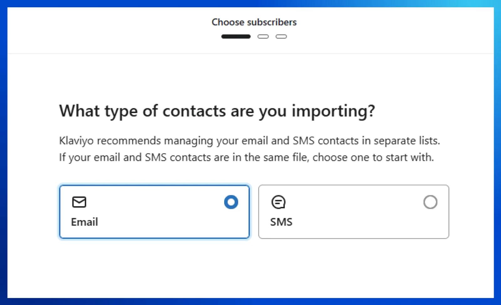 Import existing contacts