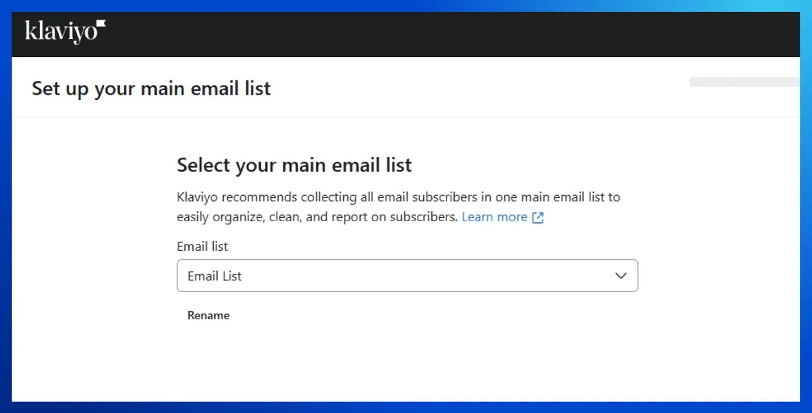 Set up your email subscriber list