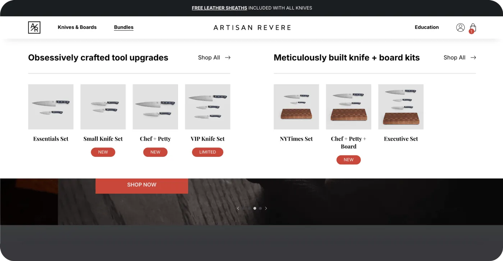Place bundles on the homepage to show your trending deals