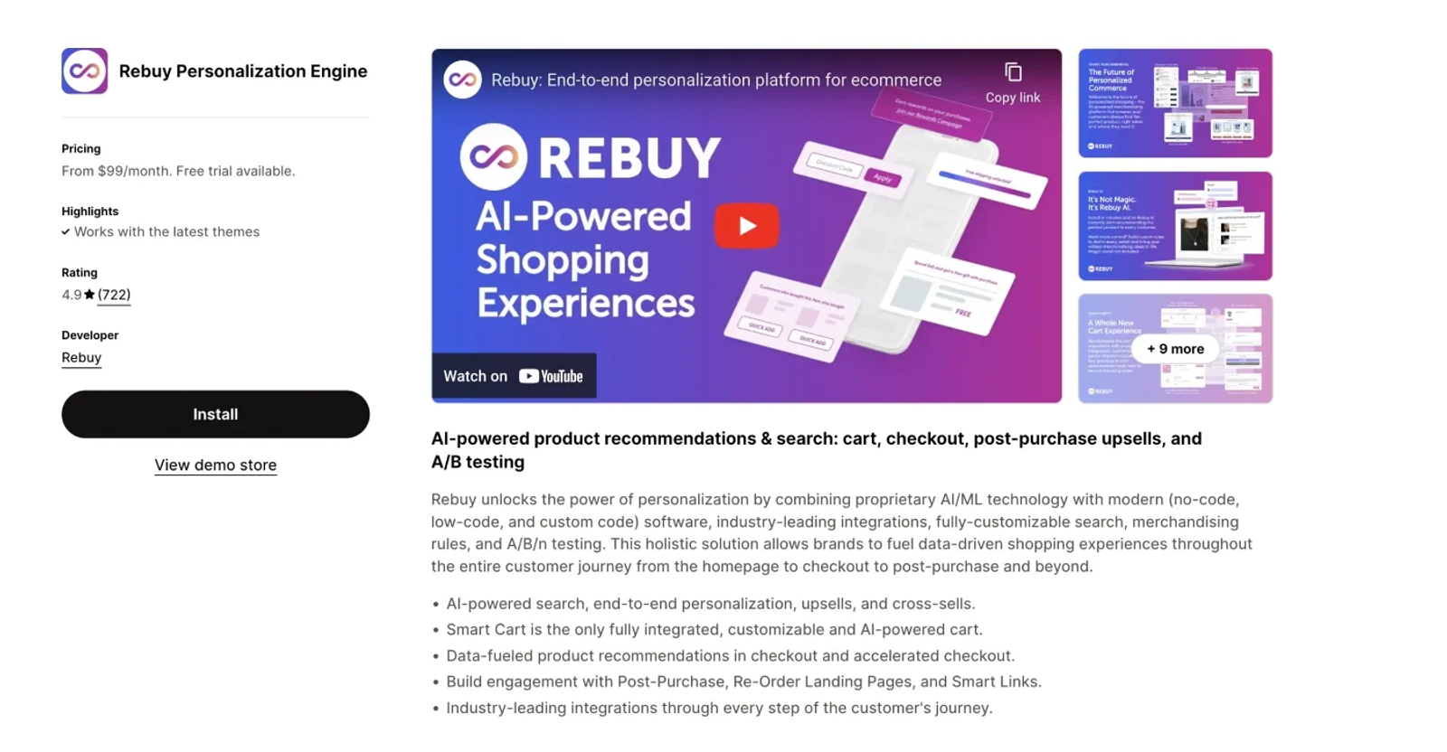 Rebuy Shopify app