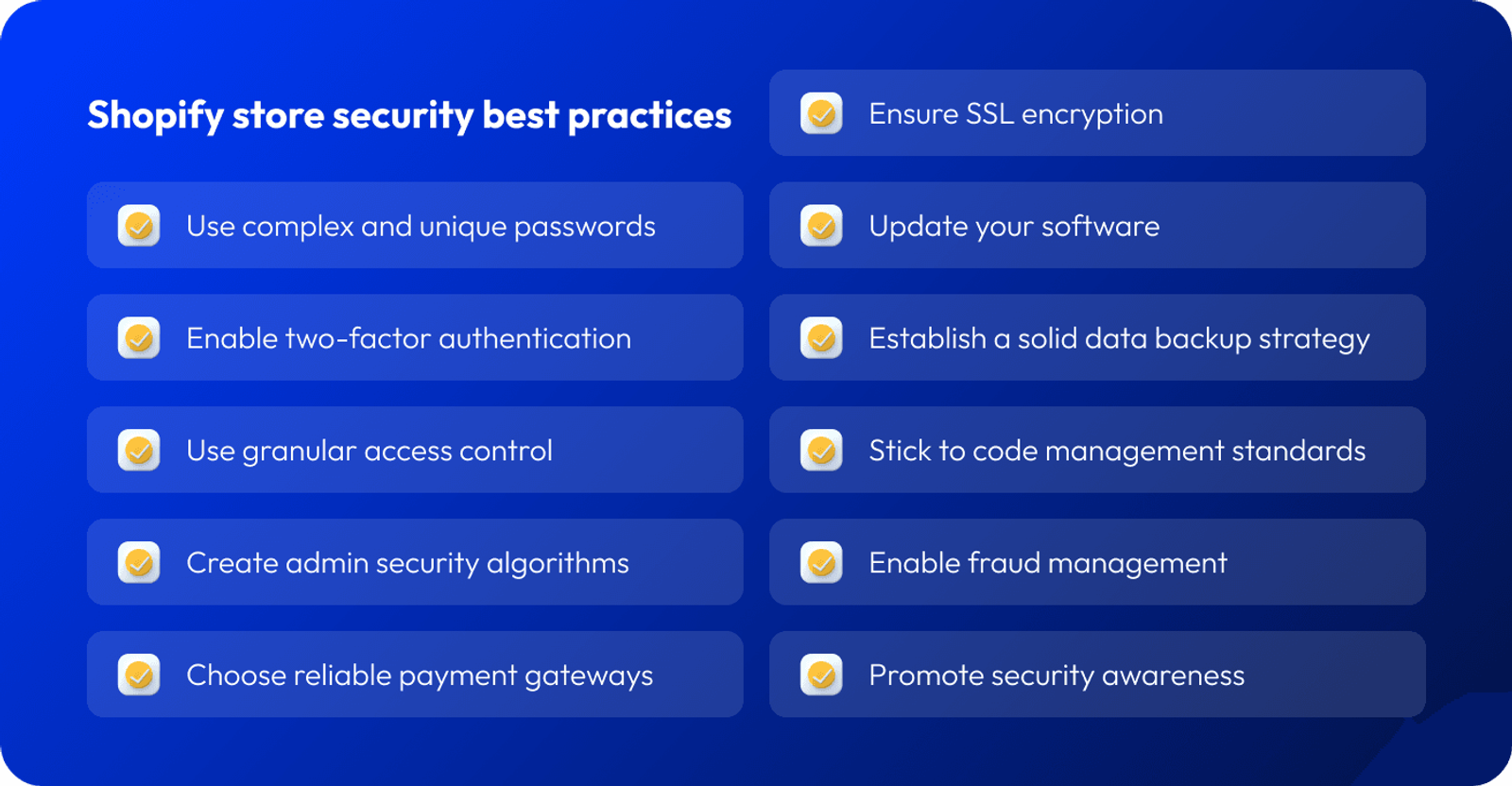 Shopify store security best practices