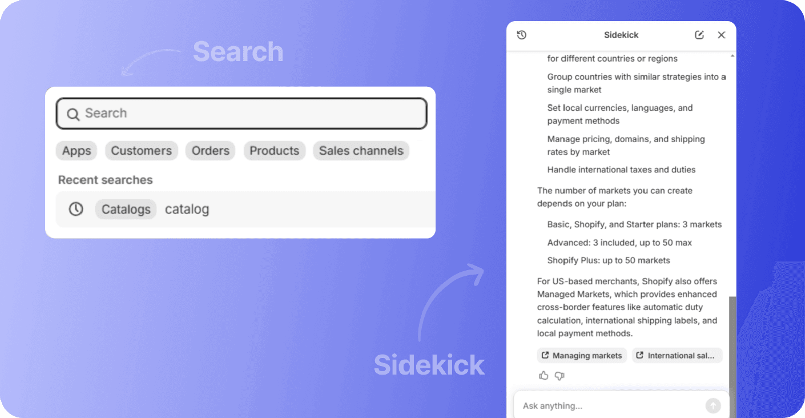 Search and Sidekick
