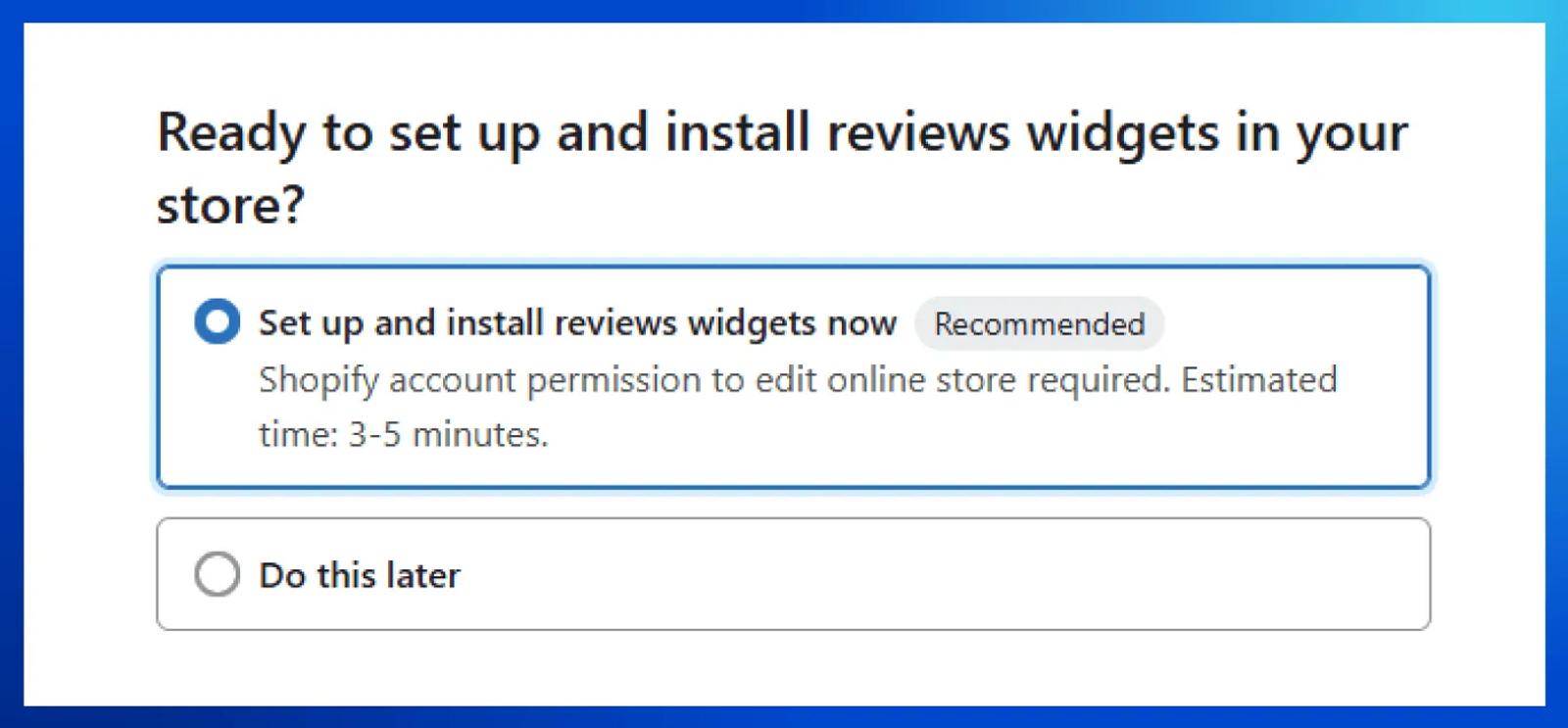 Set up reviews