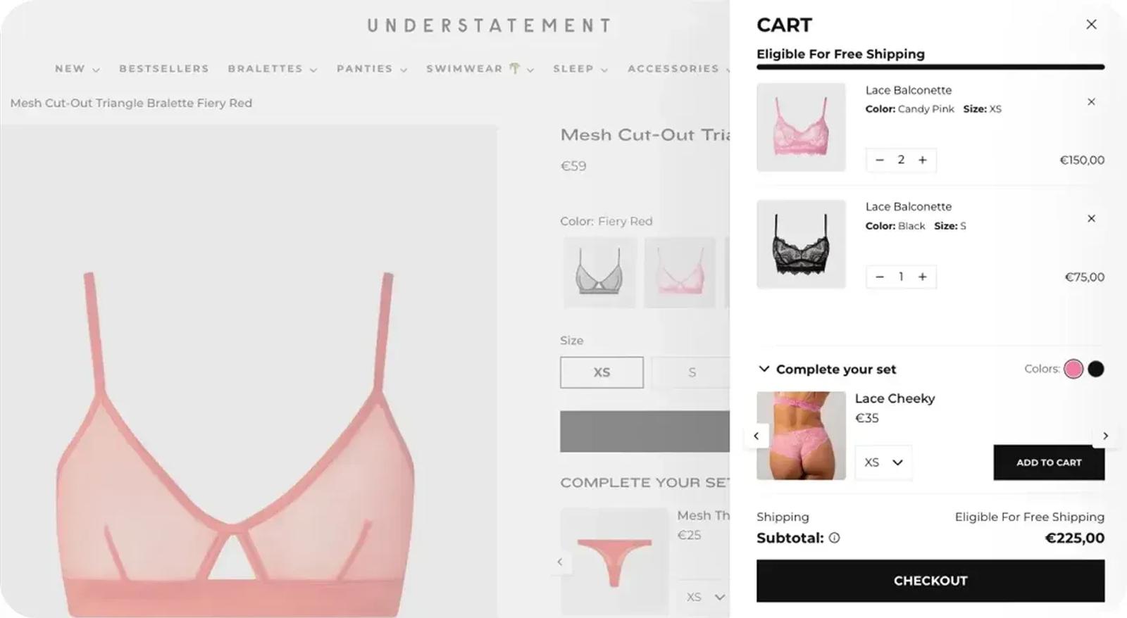 Use a cart drawer
